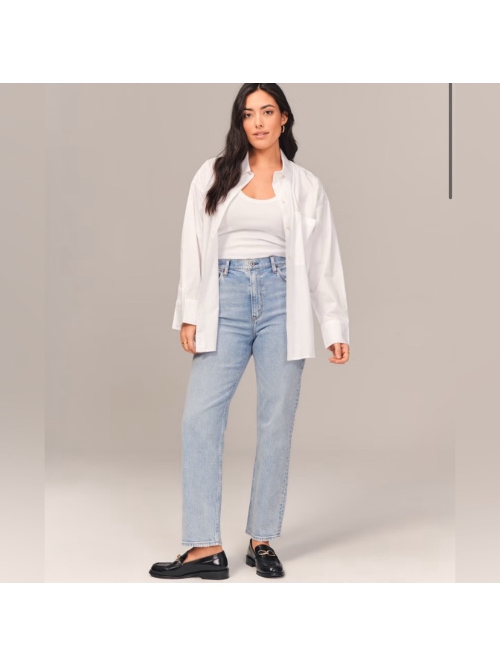 Abercrombie & Fitch Curve Love The  Ankle Straight Ultra High Rise Size 28
